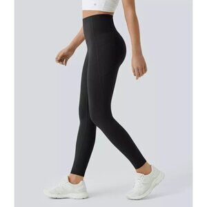 Halara UltraSculpt™ High Waisted Side Pocket Leggings Black 7/8 Length Sz M NWT